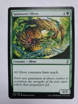 MTG Magic The Gathering Card Spinneret Sliver Creature Sliver Green Time Spiral - Image 1