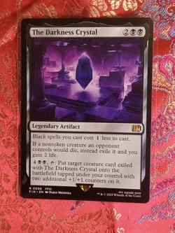 The Darkness Crystal Final Fantasy Magic The Gathering MTG Rare Card - Image 1