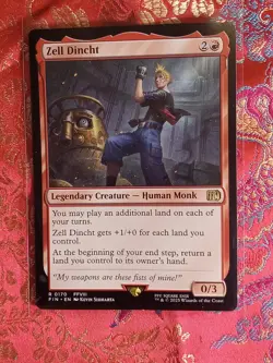 Zell Dincht Final Fantasy Magic The Gathering MTG Rare Card - Image 1