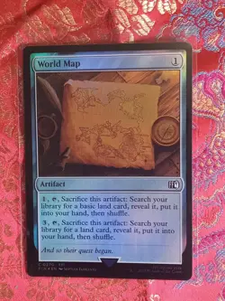 FOIL World Map Final Fantasy Magic The Gathering MTG ccg trading card Game - Image 1