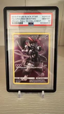 ARMORED MEWTWO SM228 ENGLISH PSA 10 PROMO 2019 COLLECTORS CHEST POKEMON 10 CERT - Image 3
