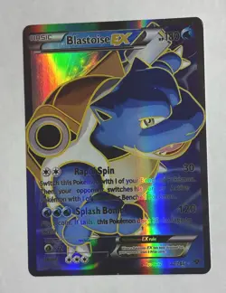 Blastoise EX 142 Full Art Holo Pokemon Card 2014 Lightly Played, Good Condition - Image 1