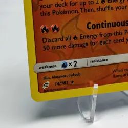 PokÃ©mon TCG Charizard 14/181 Holo Cracked Ice Team Up 2019 Rare Card - Image 3