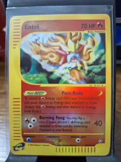 Entei 10/147 Reverse Holo Rare Aquapolis Pokemon Card Light Play 2002 - Image 1