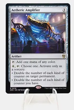 Aetheric Amplifier 0018  DRC- Aetherdrift Commander-MTG- Reg Rare-Magic 2025 NM - Image 1