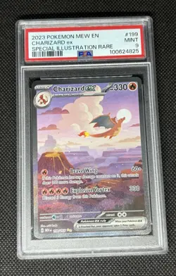 Pokemon TCG Charizard EX 183/165 Scarlet & Violet 151 Card PSA 9 - Image 2
