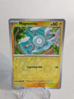 Pokemon TCG Magnemite Reverse Holo Card Sv08: Surging Sparks 058/191 - Image 1