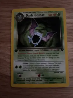 1st Edition Dark Golbat Holo Rare Pokemon TCG 2000 Team Rocket 7/82 - Image 1