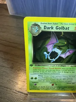 1st Edition Dark Golbat Holo Rare Pokemon TCG 2000 Team Rocket 7/82 - Image 2