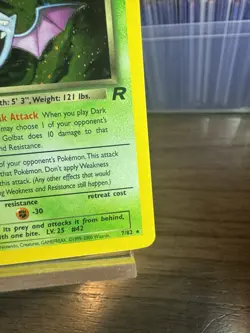 1st Edition Dark Golbat Holo Rare Pokemon TCG 2000 Team Rocket 7/82 - Image 4