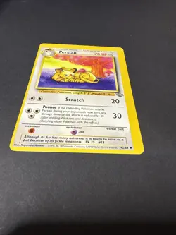 POKEMON 1st Edition Jungle PERSIAN 42/64 INK PRINT ERROR White Circle MISCUT - Image 1