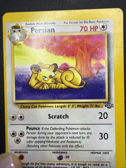 POKEMON 1st Edition Jungle PERSIAN 42/64 INK PRINT ERROR White Circle MISCUT - Image 10