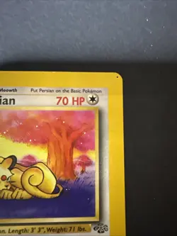 POKEMON 1st Edition Jungle PERSIAN 42/64 INK PRINT ERROR White Circle MISCUT - Image 2