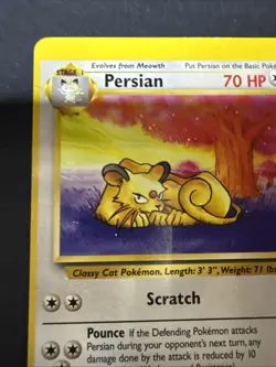 POKEMON 1st Edition Jungle PERSIAN 42/64 INK PRINT ERROR White Circle MISCUT - Image 5