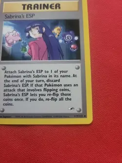 Pokemon: Sabrina's ESP #117/132 Gym Heroes 2000 WOTC Vintage Non-holo - NM -T157 - Image 6