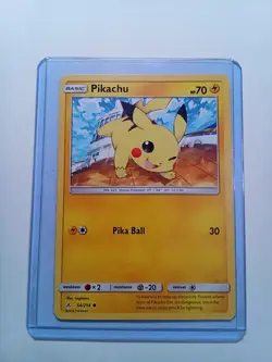 Pokemon TCG Pikachu Reverse Holo Card 54/214 Sun & Moon Unbroken Bonds - Image 1