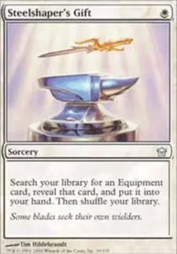 Heavy Played, French - 1 x MTG Steelshaper's Gift - Foil Fifth Dawn - Image 2