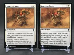 2x MTG Brave the Sands Khans of Tarkir & Commander 2016 - Light Play - Image 1