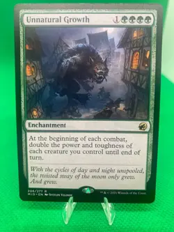 MTG MID - 206 UNNATURAL GROWTH - Midnight Hunt - Pack Fresh - Image 1