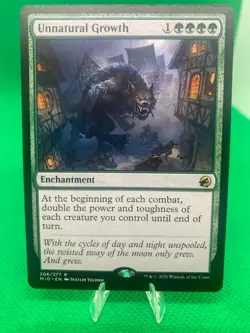 MTG MID - 206 UNNATURAL GROWTH - Midnight Hunt - Pack Fresh - Image 2