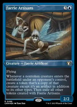 Faerie Artisans - Foil Etched - Commander Masters #0488 MTG Magic The Gathering - Image 2