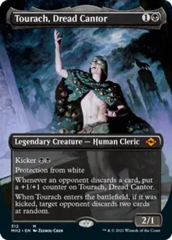 1x Tourach, Dread Cantor - Foil - Borderless Near Mint MTG Magic - Kid Icarus - - Image 1