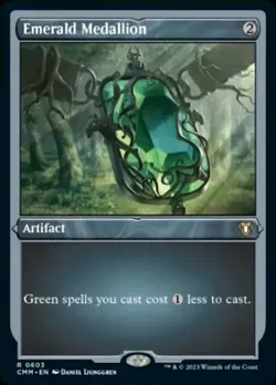 1x Emerald Medallion - Foil Etched NM-Mint, English Commander Masters MTG Magic - Image 2