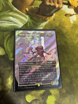 Terra, Herald of Hope (Borderless) (Surge Foil) Commander: Final Fantasy Foil - Image 2