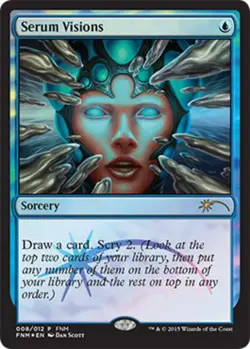1x Serum Visions - Foil FNM 2015 Light Play, English FNM Promos MTG Magic - Image 1