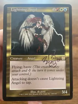 Lightning Angel MTG Apocalypse Signed by Artist RK Post - Image 4