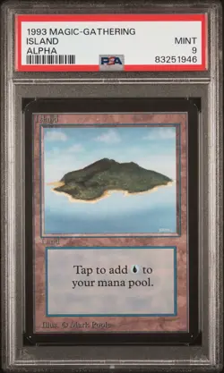 Island (Blue) - Alpha - MTG - MINT - PSA 9. See MTG in store. - Image 1