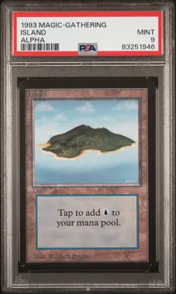 Island (Blue) - Alpha - MTG - MINT - PSA 9. See MTG in store. - Image 3