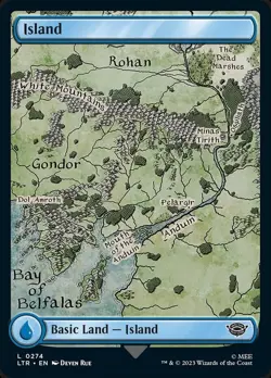 1 x Island (274) - Foil - The Lord of the Rings: Tales of Middle-Earth - NM-Mint - Image 1