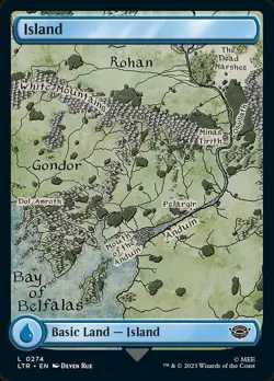 1 x Island (274) - Foil - The Lord of the Rings: Tales of Middle-Earth - NM-Mint - Image 2