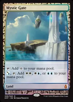 Mystic Gate - Foil BFZ Masterpiece Expeditions Magic mtg Light Play, English x1 - Image 1