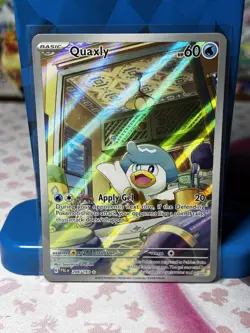 Pokemon Quaxly Card Paldea Evolved Illustration Rare 206/193 - Image 1