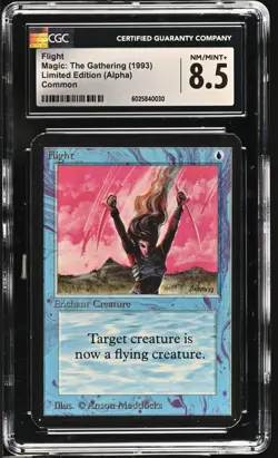 1993 Magic the Gathering LIMITED EDITION ALPHA Common Flight  CGC 8.5 - Image 1