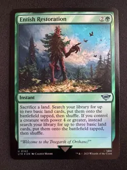 MTG Entish Restoration #0163 The Lord of the Rings FOIL Uncommon NM/M - Image 1