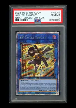 Yu-Gi-Oh PSA10 GEM MT S:P Little Knight Quarter Century SCR 2024 AE046 AGOV ENG - Image 1
