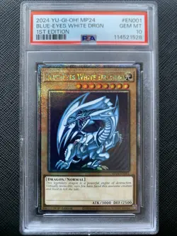 Yugioh 2024 BLUE-EYES WHITE DRAGON MP24-EN001 QCR PSA 10 Gem Mint - Image 1
