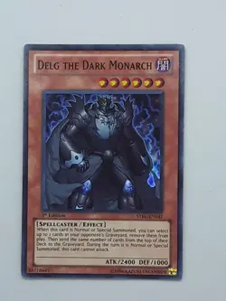 YuGiOh! Delg The Dark Monarch Super Rare STBL-EN037 1st Ed - Image 1