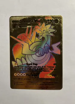 Gold Foil Dracozolt VMAX  Rainbow Fan Art Display Vmax Card NM - Image 1
