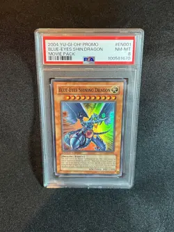 Yu-Gi-Oh! Blue-Eyes Shining Dragon MOV-EN001 Super Rare Limited Edition PSA 8 - Image 1