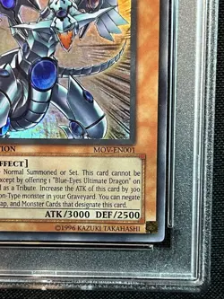 Yu-Gi-Oh! Blue-Eyes Shining Dragon MOV-EN001 Super Rare Limited Edition PSA 8 - Image 2