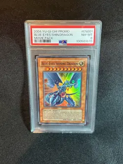 Yu-Gi-Oh! Blue-Eyes Shining Dragon MOV-EN001 Super Rare Limited Edition PSA 8 - Image 4