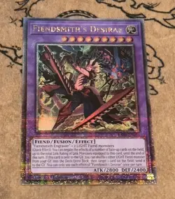 Yugioh Fiendsmith's Desirae RA04-EN056 1st Ed Quarter Century Secret Rare NM - Image 2