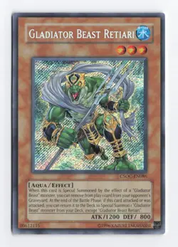 Gladiator Beast Retiari CSOC-EN086 Unlimited Crossroads of Chaos Yugioh Card LP - Image 1