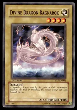 1996 Yu-Gi-Oh! 1st edition Divine Dragon Ragnarok #FET-EN002 Uncirculated NMT. - Image 1