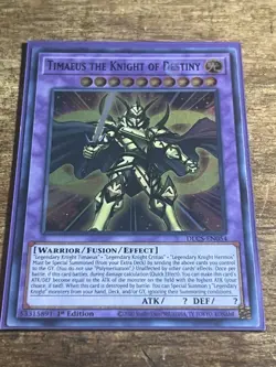 Timaeus the Knight of Destiny (Blue) - DLCS-EN054 - Secret Rare (NM) - Yugioh - Image 2
