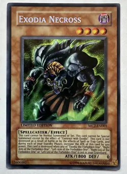 Yugioh Exodia Necross MC2-EN003 Limited Edition Secret Rare Creased - Image 1